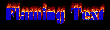 animated flaming text graphic that reads "Flaming Text"