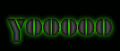 animated glowing green text graphic that reads "yoooooo"